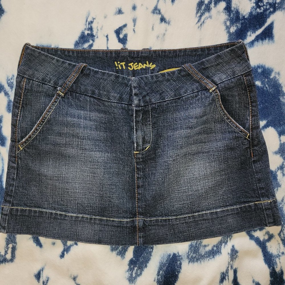 Denim mini skirt